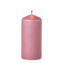 Xenos Stompkaars glad - roze - ø6x13 cm- Stompkaarsen