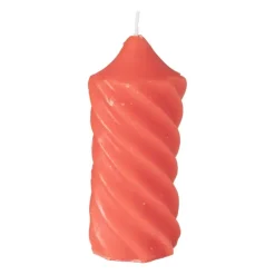 Xenos Stompkaars twist - rood - ø6x15 cm- Stompkaarsen