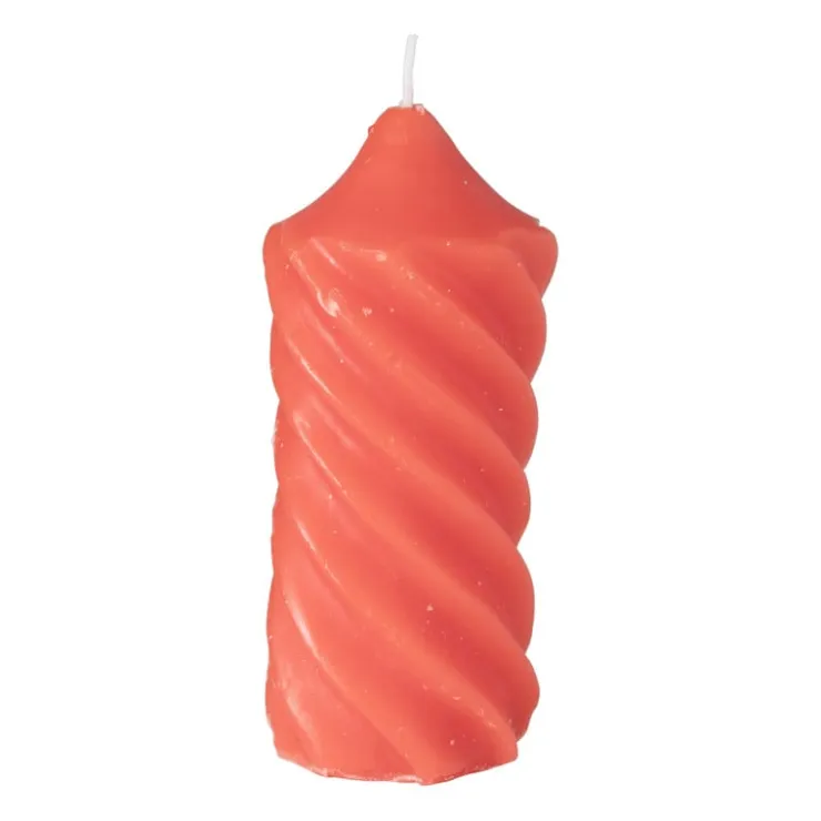 Xenos Stompkaars twist - rood - ø6x15 cm- Stompkaarsen
