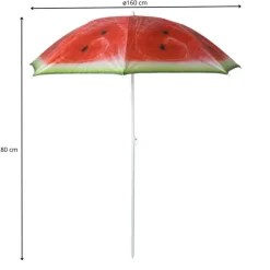 Xenos Strandparasol meloen - ø160x180 cm- Parasols|Strandaccessoires