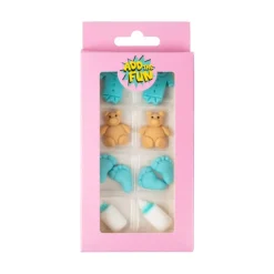 Xenos Taartdecoratie baby jongen - blauw- Babyshower|Taartdecoratie