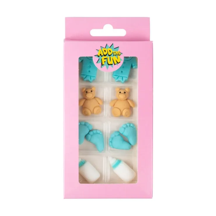 Xenos Taartdecoratie baby jongen - blauw- Babyshower|Taartdecoratie