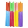Xenos Taartkaarsen dip-dye - multikleur - set van 12- Taartdecoratie