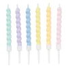 Xenos Taartkaarsen met twist - multikleur - set van 6- Taartkaarsjes