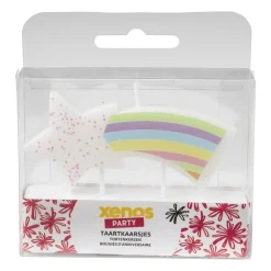 Xenos Taartkaarsje - regenboog- Taartkaarsjes|Kinderfeestjes