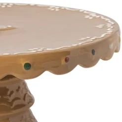 Xenos Taartplateau kerst - bruin - ø26x11 cm- Taartplateaus|Kerst Bakken