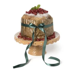 Xenos Taartplateau kerst - bruin - ø26x11 cm- Taartplateaus|Kerst Bakken