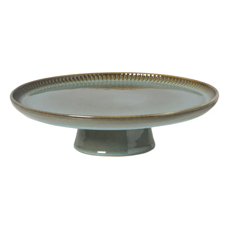 Xenos Taartplateau Toscane - groen - ø30x8 cm- Taartplateaus|Kerst Bakken