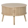 Xenos Tafel/kast Uppsala rond - naturel - ø60x40 cm- Salontafels|Kast Met Deuren