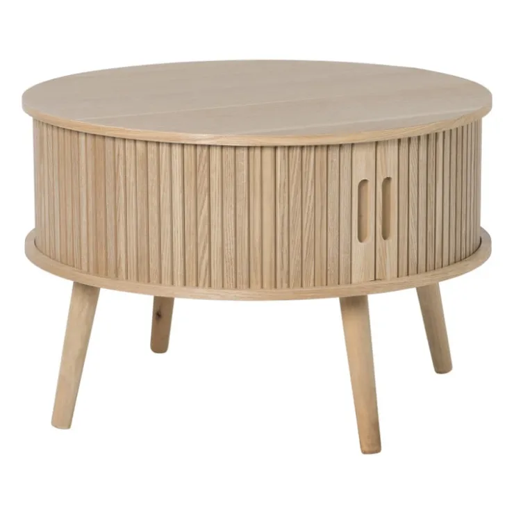 Xenos Tafel/kast Uppsala rond - naturel - ø60x40 cm- Salontafels|Kast Met Deuren