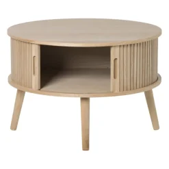 Xenos Tafel/kast Uppsala rond - naturel - ø60x40 cm- Salontafels|Kast Met Deuren