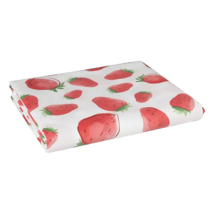 Xenos Tafelkleed aardbei - rood/wit - 150x220 cm- Tafelkleden