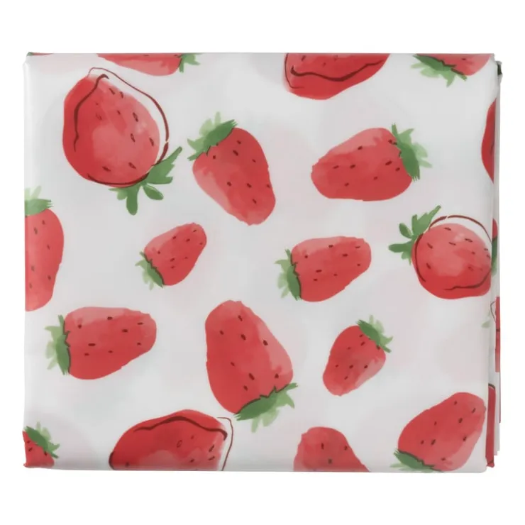 Xenos Tafelkleed aardbei - rood/wit - 150x220 cm- Tafelkleden