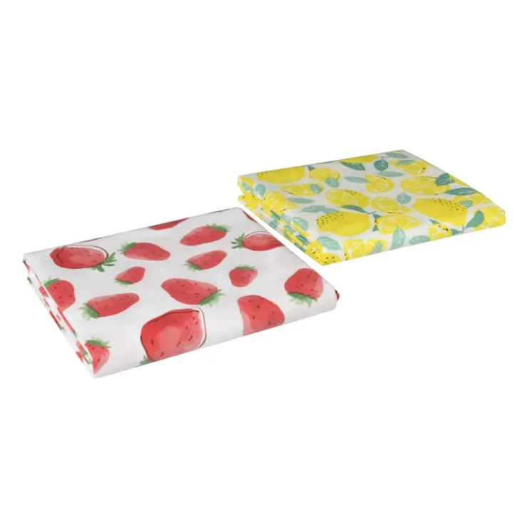 Xenos Tafelkleed aardbei - rood/wit - 150x220 cm- Tafelkleden