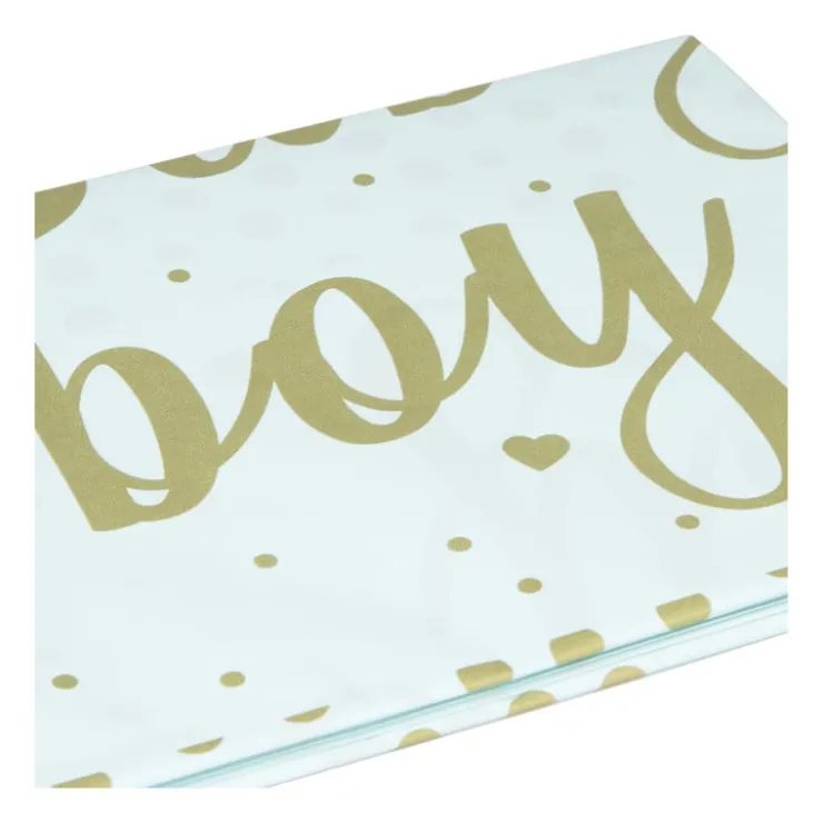 Xenos Tafelkleed baby boy - blauw/goud - 136x220 cm- Wegwerptafelkleden|Babyshower