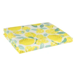 Xenos Tafelkleed citroen - geel/wit - 150x220 cm- Tafelkleden
