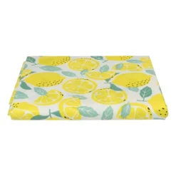 Xenos Tafelkleed citroen - geel/wit - 150x220 cm- Tafelkleden