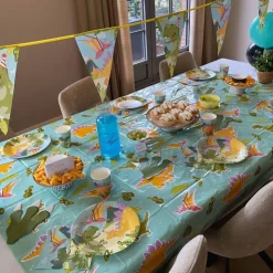 Xenos Tafelkleed dino - mulitkleur - 130x180 cm- Wegwerptafelkleden|Kinderfeestjes