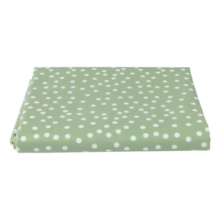 Xenos Tafelkleed dots - groen/wit - 150x220 cm- Tafelkleden
