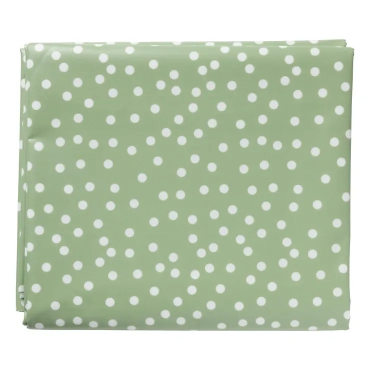 Xenos Tafelkleed dots - groen/wit - 150x220 cm- Tafelkleden