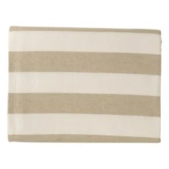 Xenos Tafelkleed gestreept - wit/beige - 140x240 cm- Tafelkleden|Kersttafelkleden