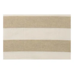 Xenos Tafelkleed gestreept groot - wit/beige - 145x320 cm- Tafelkleden|Kersttafelkleden