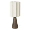 Xenos Tafellamp conisch geschulpt - beige - ø17x42 cm- Tafellampen