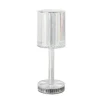 Xenos Tafellamp kristal - multikleur - 8.5x8.5x24.5 cm- Kerstcadeaus|Tafellampen