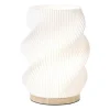 Xenos Tafellamp swirl Marian - wit/bruin - ø16x20.5 cm- Tafellampen