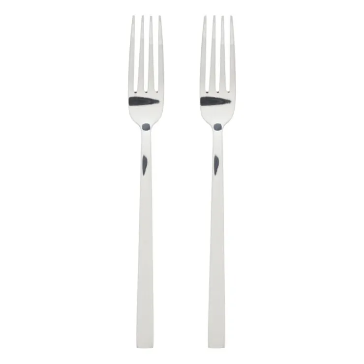 Xenos Tafelvorken - zilverkleurig - set van 2- Vorken