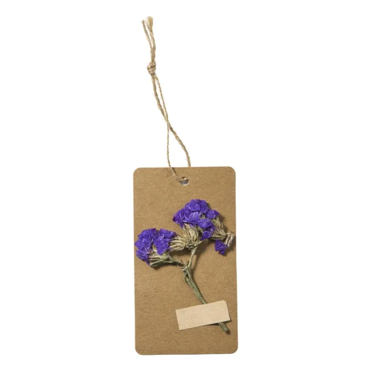 Xenos Tag met droogbloemen - diverse varianten - 9 cm- Kunstbloemen