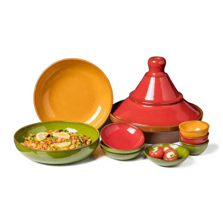 Xenos Tajine Selena - rood - 27 cm- Ovenschalen