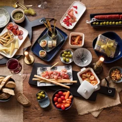 Xenos Tapas bord Sevilla - bloemen - 28x15.5 cm- Sushi Servies|Tapasservies