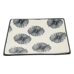 Xenos Tapas bord Sevilla - bloemen - 15x15 cm- Sushi Servies|Tapasservies