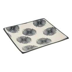 Xenos Tapas bord Sevilla - bloemen - 15x15 cm- Sushi Servies|Tapasservies