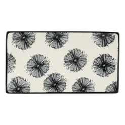 Xenos Tapas bord Sevilla - bloemen - 21.5x12 cm- Sushi Servies|Tapasservies