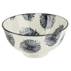Xenos Tapas rijstschaaltje Sevilla - bloemen - ø11.5x5.8 cm- Sushi Servies|Tapasservies