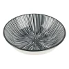 Xenos Tapas sausschaaltje Sevilla - zwarte lijnen - ø9x2.5 cm- Sushi Servies|Tapasservies