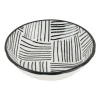 Xenos Tapas sausschaaltje Sevilla - zwarte streepjes - ø9x2.5 cm- Sushi Servies|Tapasservies