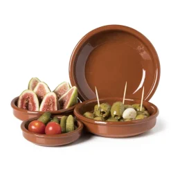 Xenos Tapas schaaltje klei - bruin - ⌀10 cm- Tapasservies