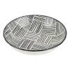 Xenos Tapas schaaltje Sevilla - zwarte streepjes - ø14x3.5 cm- Sushi Servies|Tapasservies