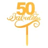 Tasty Me cake topper - 50 & fabulous - goud- Cake Toppers