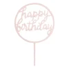 Tasty Me cake topper - happy birthday rond - lichtroze- Cake Toppers