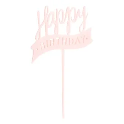 Tasty Me cake topper - Happy Birthday - roze- Cake Toppers