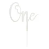 Tasty Me cake topper - One - zilver- Cake Toppers