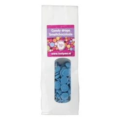 Tasty Me candy drops/smeltchocolade - blauw - 300 gram- Taartdecoratie