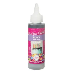 Xenos Tasty Me drip your cake - zwart - 125 gram- Taartdecoratie