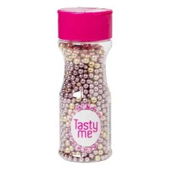 Xenos Tasty me suikerparels - roze/goud - 70 gram- Taartdecoratie
