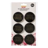 Xenos Team groom buttons - zwart/goudkleurig - set van 6- Bruiloft