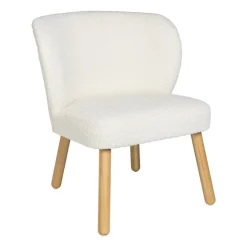 Xenos Teddy fauteuil - Troyes - wit - 68.5x60x59.5 cm- Fauteuils